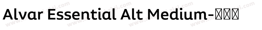 Alvar Essential Alt Medium字体转换